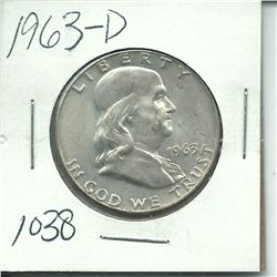 1963 -D Franklin Half Dollar