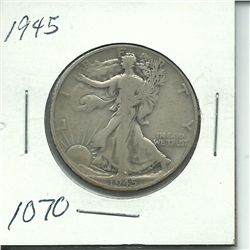 1945 Walking Liberty Half Dollar