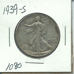 1939-S Walking Liberty Half Dollar