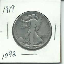 1919 Walking Liberty Half Dollar