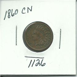 1860 Copper Nickel Indian Head Cent