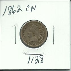 1862 Copper Nickel Indian Head Cent