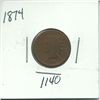 Image 1 : 1874 Indian Head cent