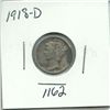 Image 1 : 1918-D Mercury Dime