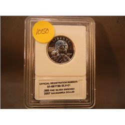 2007 Sacagawea .999 Fine Silver Enriched Dollar