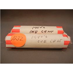100 - 1940's & 1950's Lincoln Wheat Cents