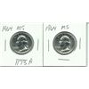 Image 1 : Two - 1964 Silver Washington Quarters Proof
