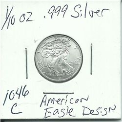 1/10 Ounce .999 Fine Silver Miniature American Silver Eagle