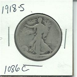 1918-S Walking Liberty Half Dollar