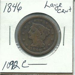 1846 Coronet Head Large Cent