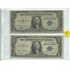 Image 1 : Two - 1935 One Dollar Silver Certificates