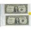 Image 1 : Two - 1935 One Dollar Silver Certificates