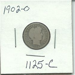 1902-O Barber Dime