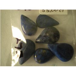 55.00 carat package of 6 Lapis very nice group of stones