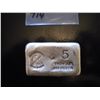 Image 1 : 5 troy ounce silver bar, old pour/loaf pour style, made by Colorado local refiner!!Very Collectible!