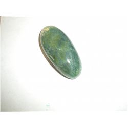 34.10 carat polished green agate of some sort