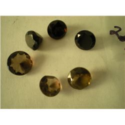 23.00 carat package of 6 Smoky Quartz very nice high quality gems!!!!
