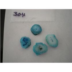 23.25 carat Druzy Solar Quartz extremely vivid colors!!!! This is a package of 4 gems.