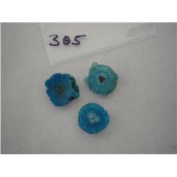 21.25 carat Druzy Solar Quartz extremely vivid colors!!!! This is a package of 3 gems.