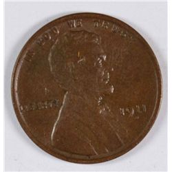 1911-D LINCOLN CENT AU-58