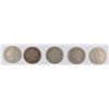 Image 1 : (5) 1865 THREE CENT NICKEL
