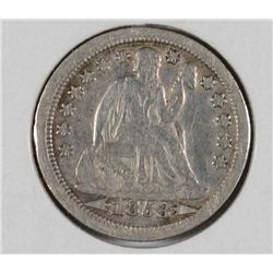 1853 SEATED DIME VF-30