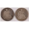 Image 1 : (2) SEATED HALF DOLLARS (73, 74)
