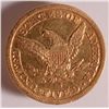 Image 2 : 1856-S 5.00 LIBERTY GOLD NO MOTTO SCARCE DATE XF/AU
