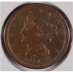 1851 HALF CENT F/VF