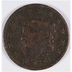 1828 LARGE CENT F/VF