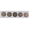 Image 1 : (5) 1868 THREE CENT NICKEL