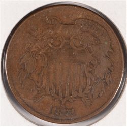 1871 TWO CENT VG/F