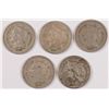 Image 1 : (5) 1869 THREE CENT NICKEL