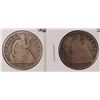 Image 1 : (2) SEATED HALF DOLLARS (56-O, 57)