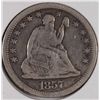 Image 1 : 1857 SEATED QUARTER F/VF