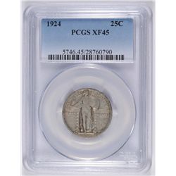 1924 STANDING LIBERTY QUARTER PCGS XF-45