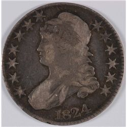 1824/1 BUST HALF DOLLAR F/VF