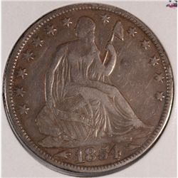 1854-O SEATED HALF DOLLAR VF