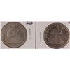 Image 1 : (2) SEATED HALF DOLLARS (54, 54-O)
