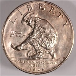 1925-S CALIFORNIA COMMEN HALF DOLLAR AU