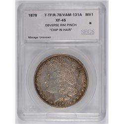 1878 7TF REV OF 78 MORGAN DOLLAR SEGS XF-45 (VAM-131A)