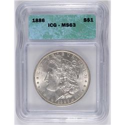 1886 MORGAN DOLLAR ICG MS-63