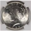 Image 2 : 1923 PEACE DOLLAR NGC MS-63 (WHISKER JAW)