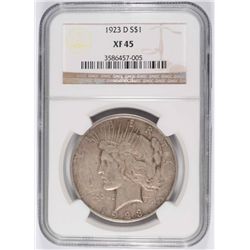1923-D PEACE DOLLAR NGC XF-45 (VAM)