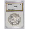 Image 1 : 1881-S MORGAN SILVER DOLLAR, PCI MS-65PL BLAST WHITE!