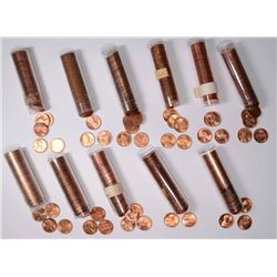 GEM BU LINCOLN CENT ROLLS, ( 50 ) COINS ) EACH: