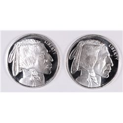 ( 2 ) HALF OUNCE .999 BUFFALO SILVER ROUNDS