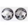 Image 2 : ( 2 ) HALF OUNCE .999 BUFFALO SILVER ROUNDS