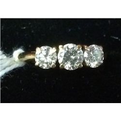 Vintage Estate Ladies 14kt. Gold ring with 3 Diamonds
