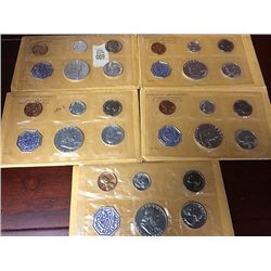 5 1962 Uncirculated U.S. Mint Sets